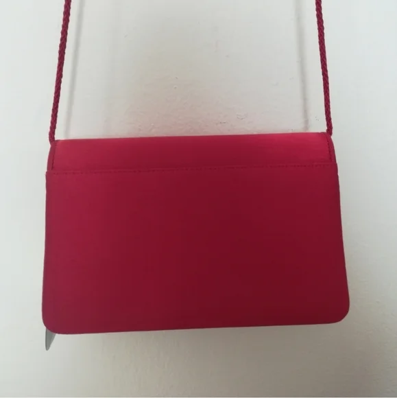 NWT Valerie Stevens Red Satin Dress Evening Shoulder Bag - Picture 7 of 12